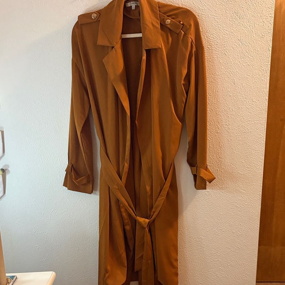 Francesca's Collections Tops - Francesca's Collections Brown Trench Coat